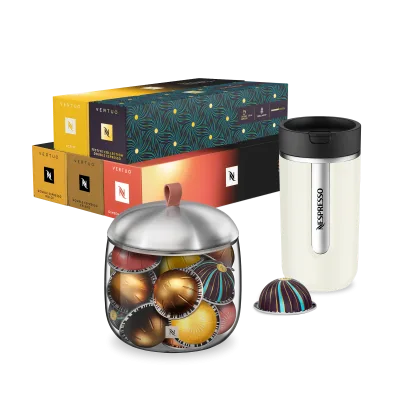 Festive set Travel mug &amp; Coffee capsule