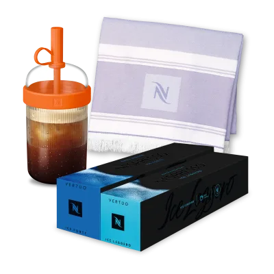 Vertuo Iced Coffee on the Beach Set Orange capsule