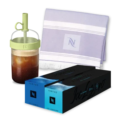 Vertuo Iced Coffee on the Beach Set Pistachio capsule
